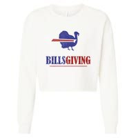 Billsgiving Happy Thanksgiving Chicken American Football Cropped Pullover Crew