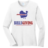 Billsgiving Happy Thanksgiving Chicken American Football Ladies Long Sleeve Shirt