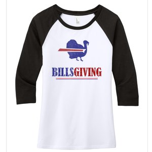 Billsgiving Happy Thanksgiving Chicken American Football Women's Tri-Blend 3/4-Sleeve Raglan Shirt