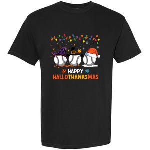 Baseball Halloween Thanksgiving Christmas Hallothanksmas Garment-Dyed Heavyweight T-Shirt