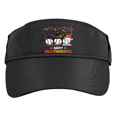 Baseball Halloween Thanksgiving Christmas Hallothanksmas Adult Drive Performance Visor