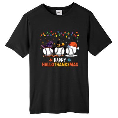 Baseball Halloween Thanksgiving Christmas Hallothanksmas Tall Fusion ChromaSoft Performance T-Shirt