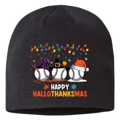 Baseball Halloween Thanksgiving Christmas Hallothanksmas Sustainable Beanie