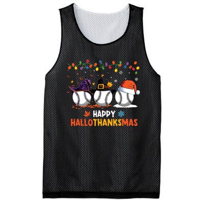 Baseball Halloween Thanksgiving Christmas Hallothanksmas Mesh Reversible Basketball Jersey Tank