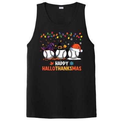 Baseball Halloween Thanksgiving Christmas Hallothanksmas PosiCharge Competitor Tank