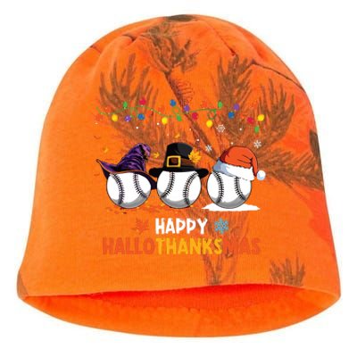 Baseball Halloween Thanksgiving Christmas Hallothanksmas Kati - Camo Knit Beanie