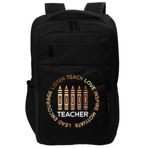 Black History Teacher Teach Love African American Women Impact Tech Backpack