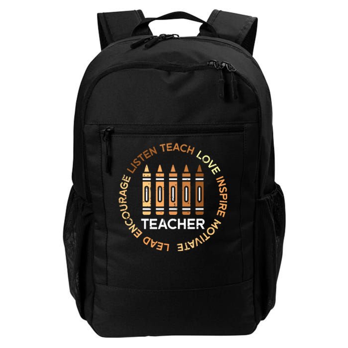 Black History Teacher Teach Love African American Women Daily Commute Backpack