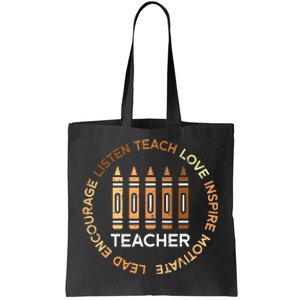 Black History Teacher Teach Love African American Women Tote Bag