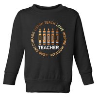 Black History Teacher Teach Love African American Women Toddler Sweatshirt