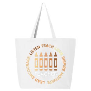 Black History Teacher Teach Love African American Women 25L Jumbo Tote