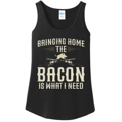 Bringing Home The Bacon Is What I Need Wild Hog Hunter Ladies Essential Tank