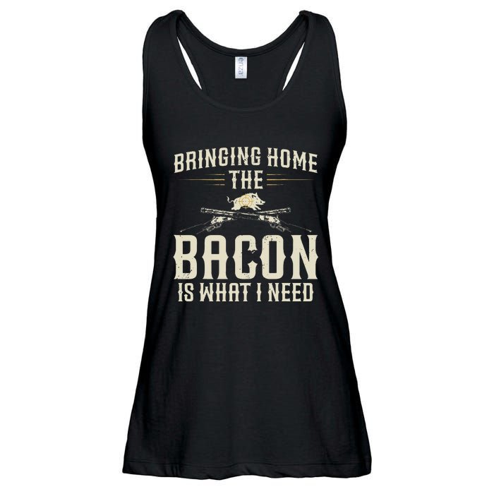 Bringing Home The Bacon Is What I Need Wild Hog Hunter Ladies Essential Flowy Tank