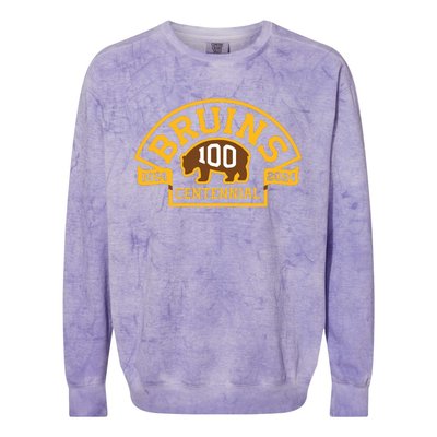 Bruins Hockey Team 100th Season Hockey 2024 Colorblast Crewneck Sweatshirt