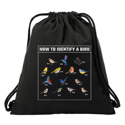 Birdwatcher How To Identify A Bird Bird Lover Birder Drawstring Bag