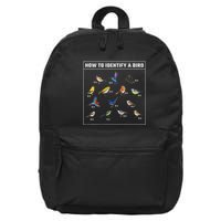 Birdwatcher How To Identify A Bird Bird Lover Birder 16 in Basic Backpack
