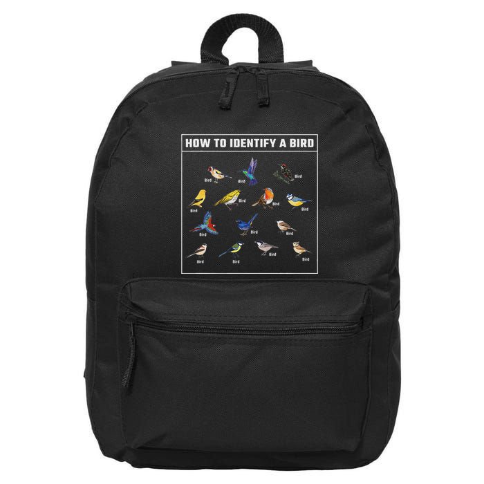 Birdwatcher How To Identify A Bird Bird Lover Birder 16 in Basic Backpack