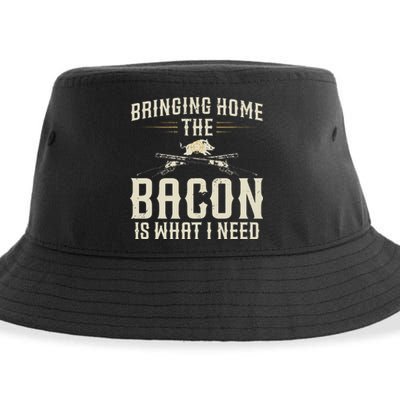 Bringing Home The Bacon Is What I Need Wild Hog Hunter Sustainable Bucket Hat