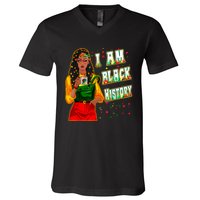 Black History T Shirts For Women Black History Month Decor V-Neck T-Shirt