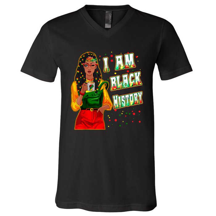 Black History T Shirts For Women Black History Month Decor V-Neck T-Shirt