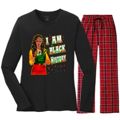 Black History T Shirts For Women Black History Month Decor Women's Long Sleeve Flannel Pajama Set 