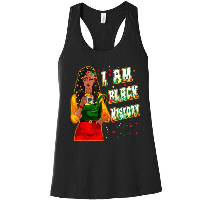 Black History T Shirts For Women Black History Month Decor Women's Racerback Tank