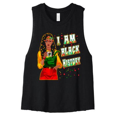 Black History T Shirts For Women Black History Month Decor Women's Racerback Cropped Tank