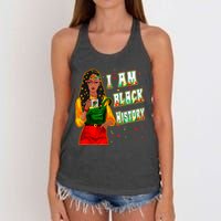 Black History T Shirts For Women Black History Month Decor Women's Knotted Racerback Tank