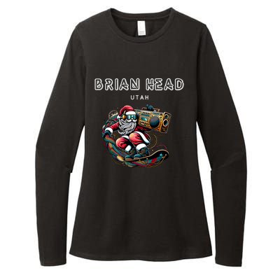 Brian Head Utah Cool Snowboard Christmas Santa Cool Gift Womens CVC Long Sleeve Shirt