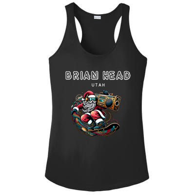 Brian Head Utah Cool Snowboard Christmas Santa Cool Gift Ladies PosiCharge Competitor Racerback Tank