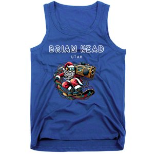 Brian Head Utah Cool Snowboard Christmas Santa Cool Gift Tank Top