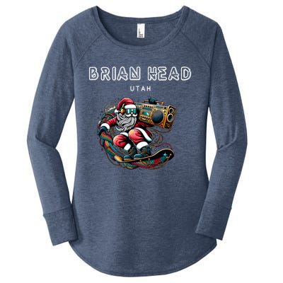 Brian Head Utah Cool Snowboard Christmas Santa Cool Gift Women's Perfect Tri Tunic Long Sleeve Shirt