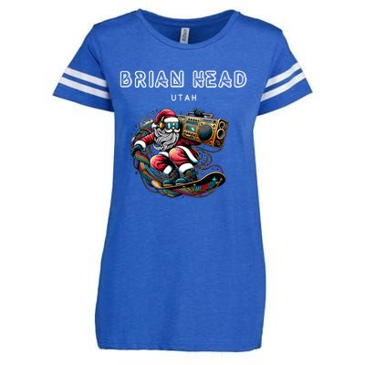 Brian Head Utah Cool Snowboard Christmas Santa Cool Gift Enza Ladies Jersey Football T-Shirt