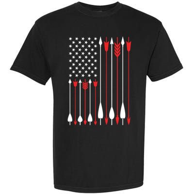 Bow Hunting Usa American Flag Archery Cute Gift Bow Hunter Garment-Dyed Heavyweight T-Shirt