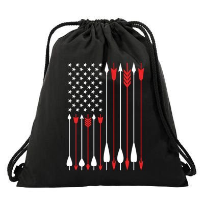 Bow Hunting Usa American Flag Archery Cute Gift Bow Hunter Drawstring Bag