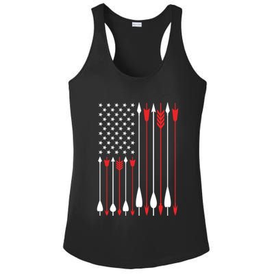 Bow Hunting Usa American Flag Archery Cute Gift Bow Hunter Ladies PosiCharge Competitor Racerback Tank