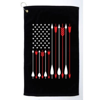 Bow Hunting Usa American Flag Archery Cute Gift Bow Hunter Golf Towel