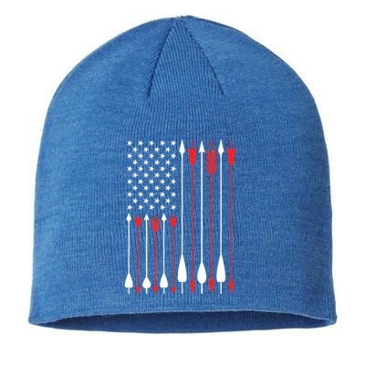 Bow Hunting Usa American Flag Archery Cute Gift Bow Hunter Sustainable Beanie