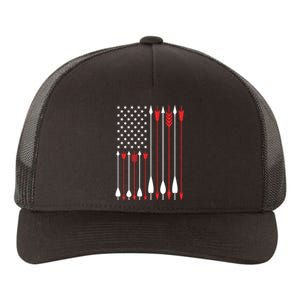 Bow Hunting USA American Flag Archery Hoodie Bow Hunter Yupoong Adult 5-Panel Trucker Hat