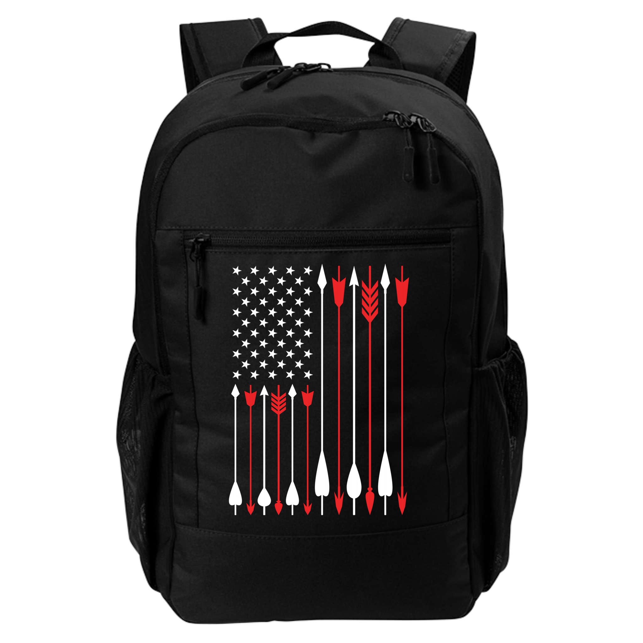 Bow Hunting USA American Flag Archery Hoodie Bow Hunter Backpack