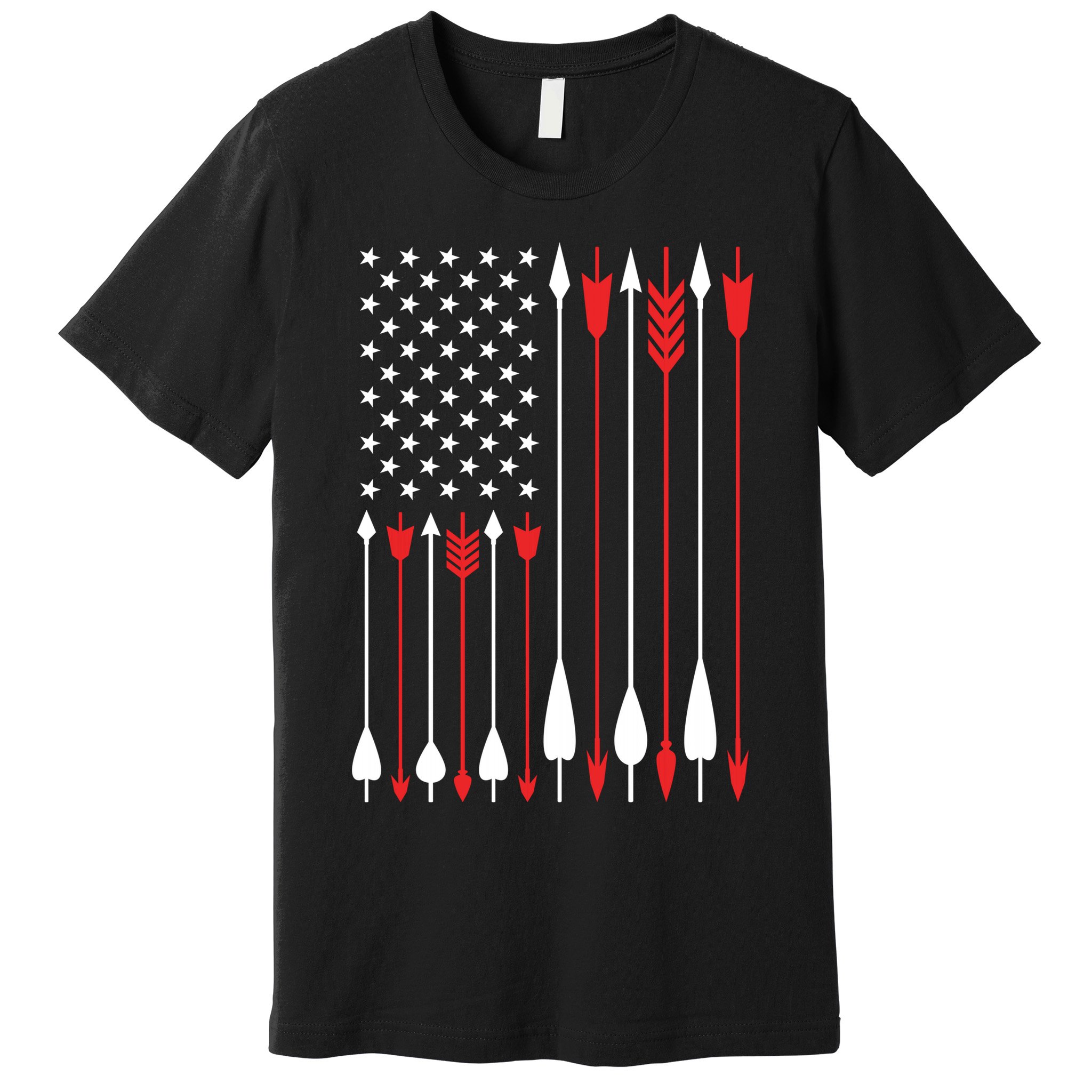 Bow Hunting USA American Flag Archery Hoodie Bow Hunter Premium T-Shirt