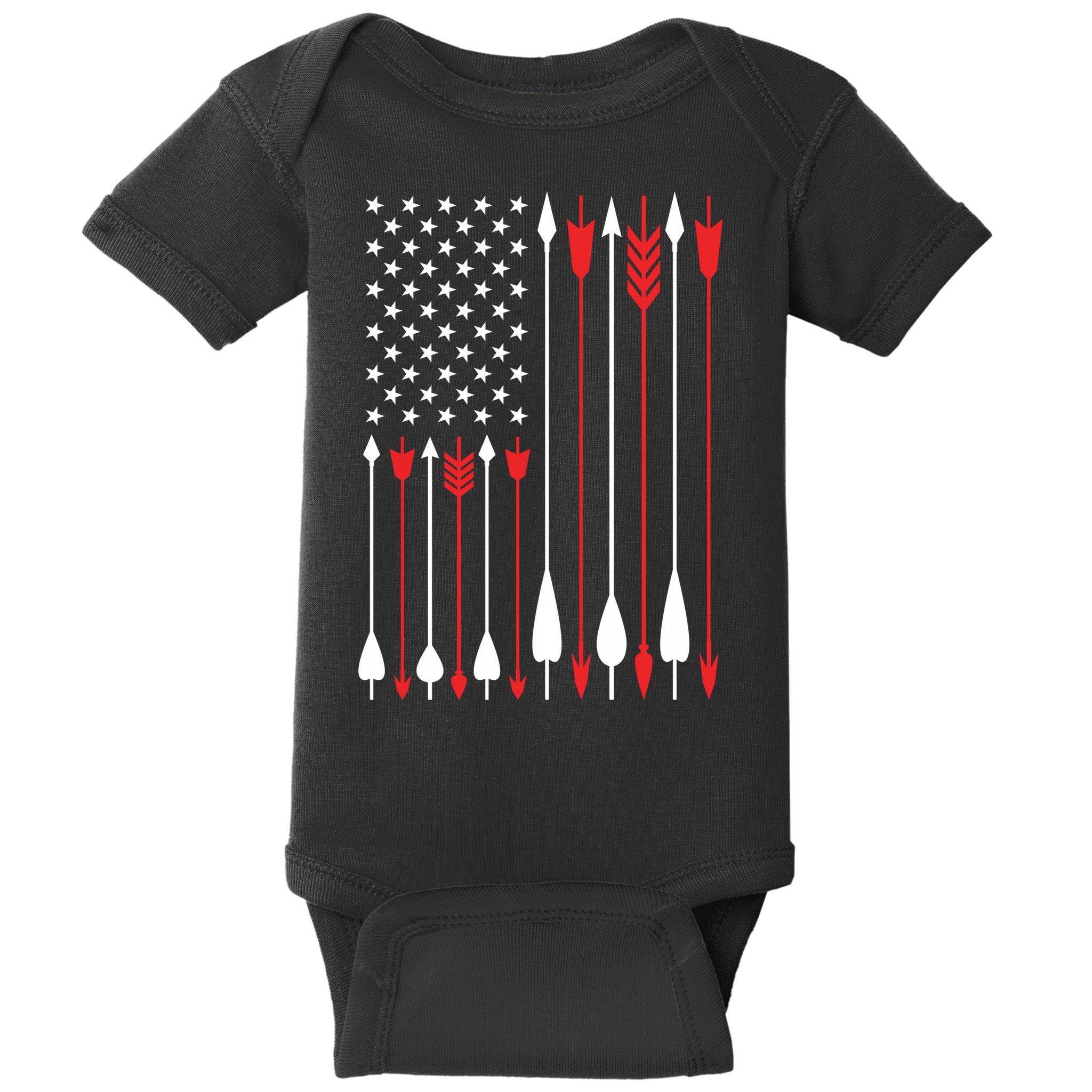 Bow Hunting USA American Flag Archery Hoodie Bow Hunter Baby Bodysuit