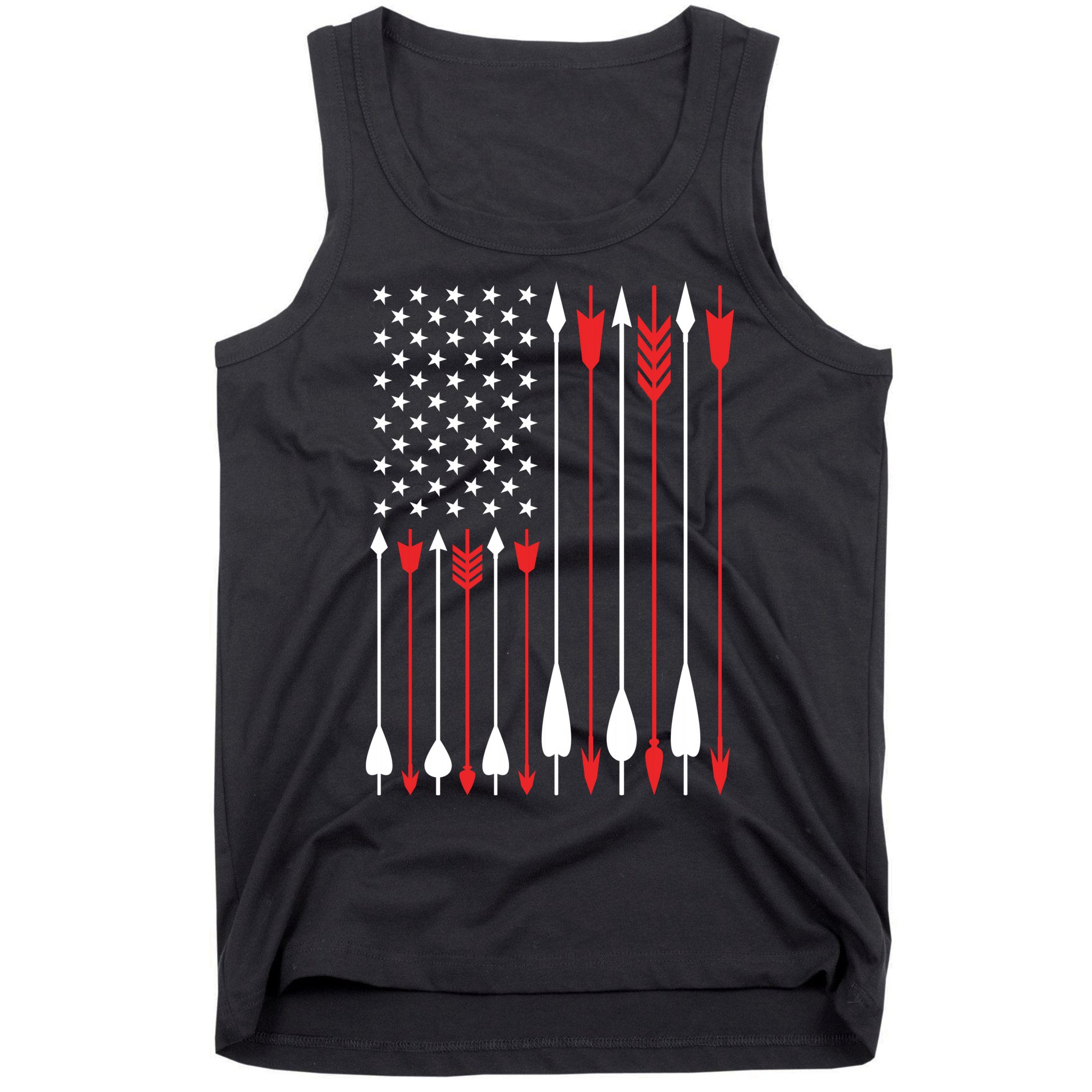 Bow Hunting USA American Flag Archery Hoodie Bow Hunter Tank Top