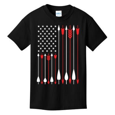 Bow Hunting USA American Flag Archery Hoodie Bow Hunter Kids T-Shirt