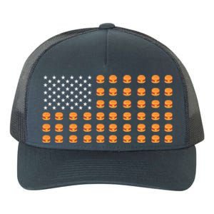 Burger Hamburger Usa American Flag 4th Of July Meaningful Gift Yupoong Adult 5-Panel Trucker Hat