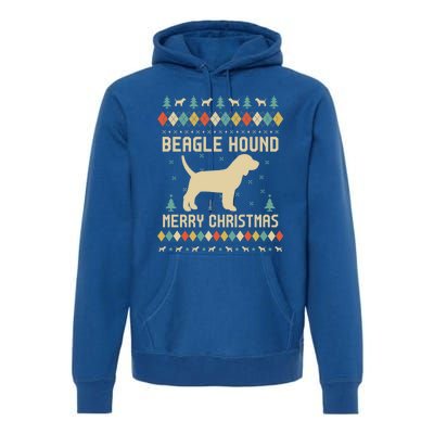 Beagle Hound Ugly Christmas Sweater Vinatge Retro Gift Premium Hoodie