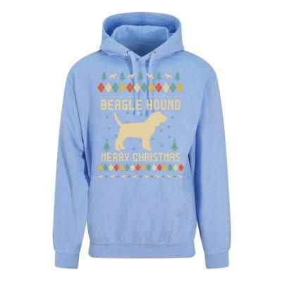 Beagle Hound Ugly Christmas Sweater Vinatge Retro Gift Unisex Surf Hoodie