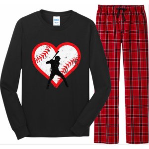 Baseball Heart Valentine's Day Gifts Cutens Long Sleeve Pajama Set