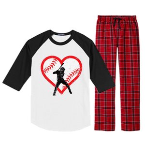 Baseball Heart Valentine's Day Gifts Cutens Raglan Sleeve Pajama Set