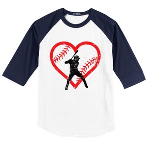 Baseball Heart Valentine's Day Gifts Cutens Baseball Sleeve Shirt